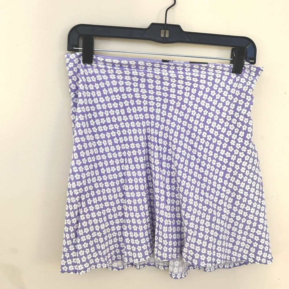 H & M Purple Floral Skirt